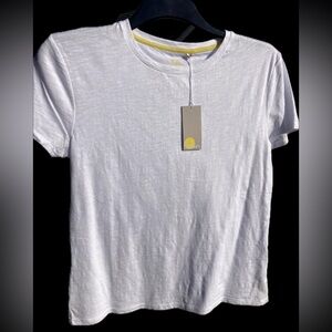 BODEN White Cotton Boyfriend Tee, NWT, size small (J0826)